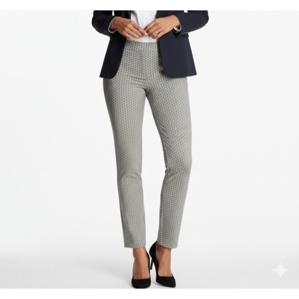 Betabrand Pants Womens XS Petite Gray Basket Weave Boot Cut Dress‎ Yoga Ponte
